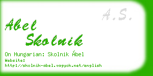 abel skolnik business card